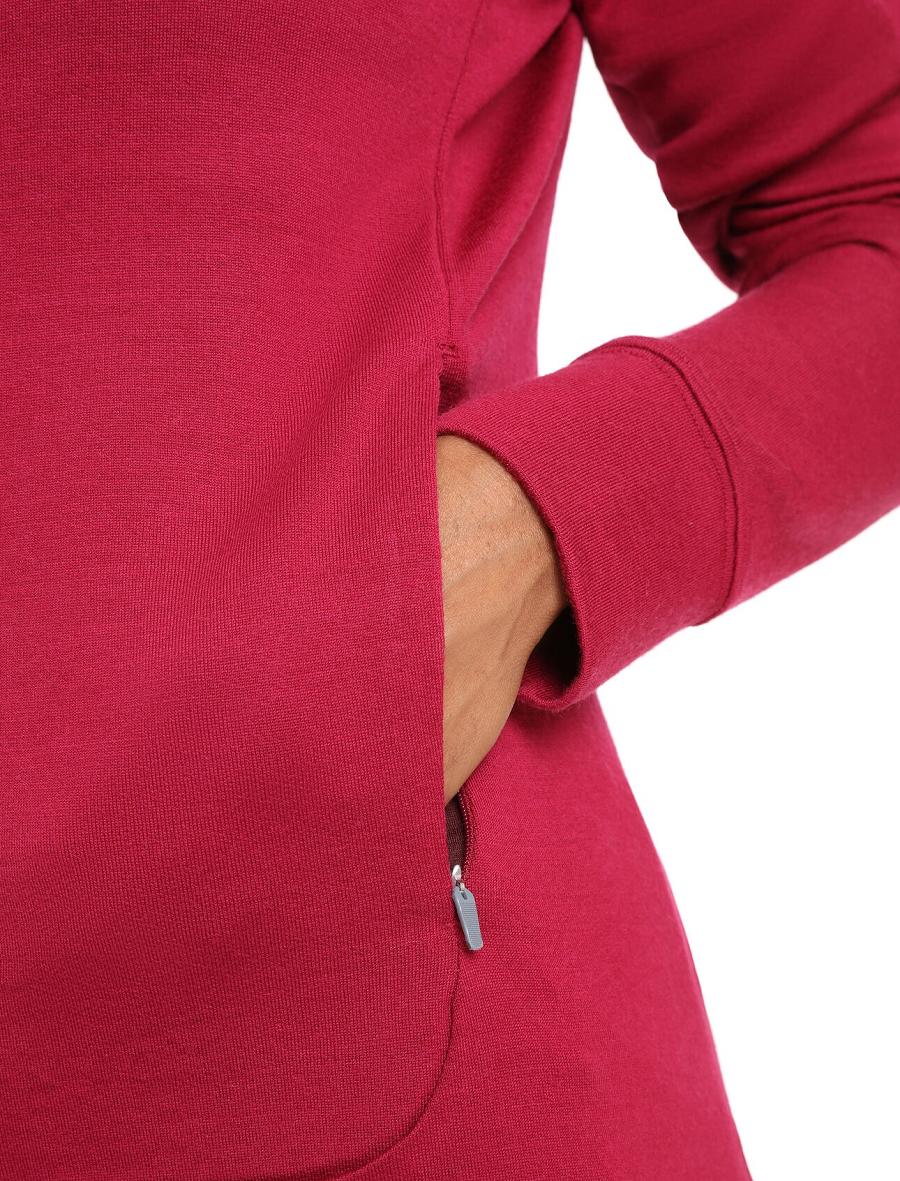 Icebreaker Merino Quantum III Long Sleeve Zip Naisten Huppari Pinkki | FI 1680MQZA